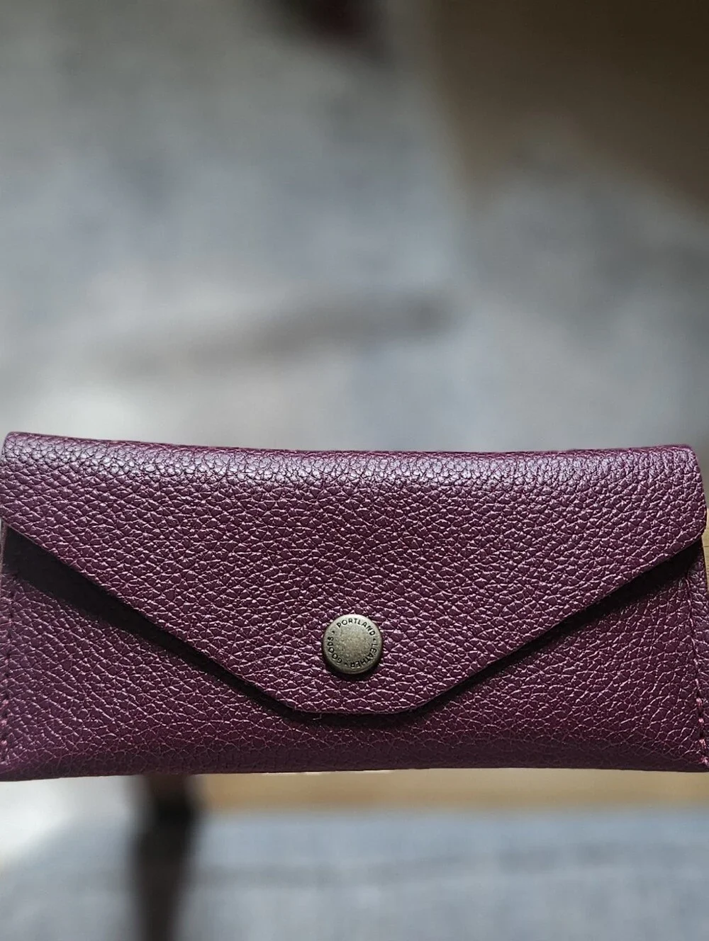 Unicorn Portland Leather Goods Envelope Snap Wallet